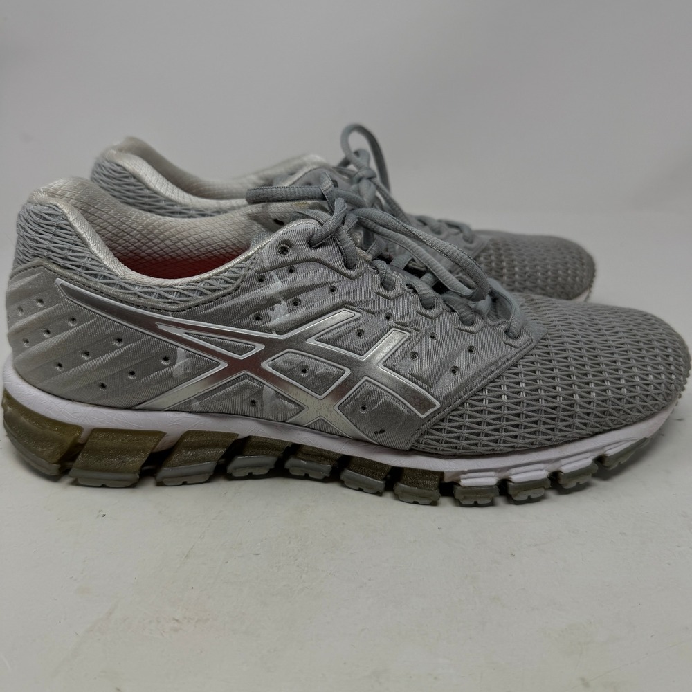 ASICS Running Shoes Womens 9.5 Gel-Quantum 180 2 Silver T6G7N EUC